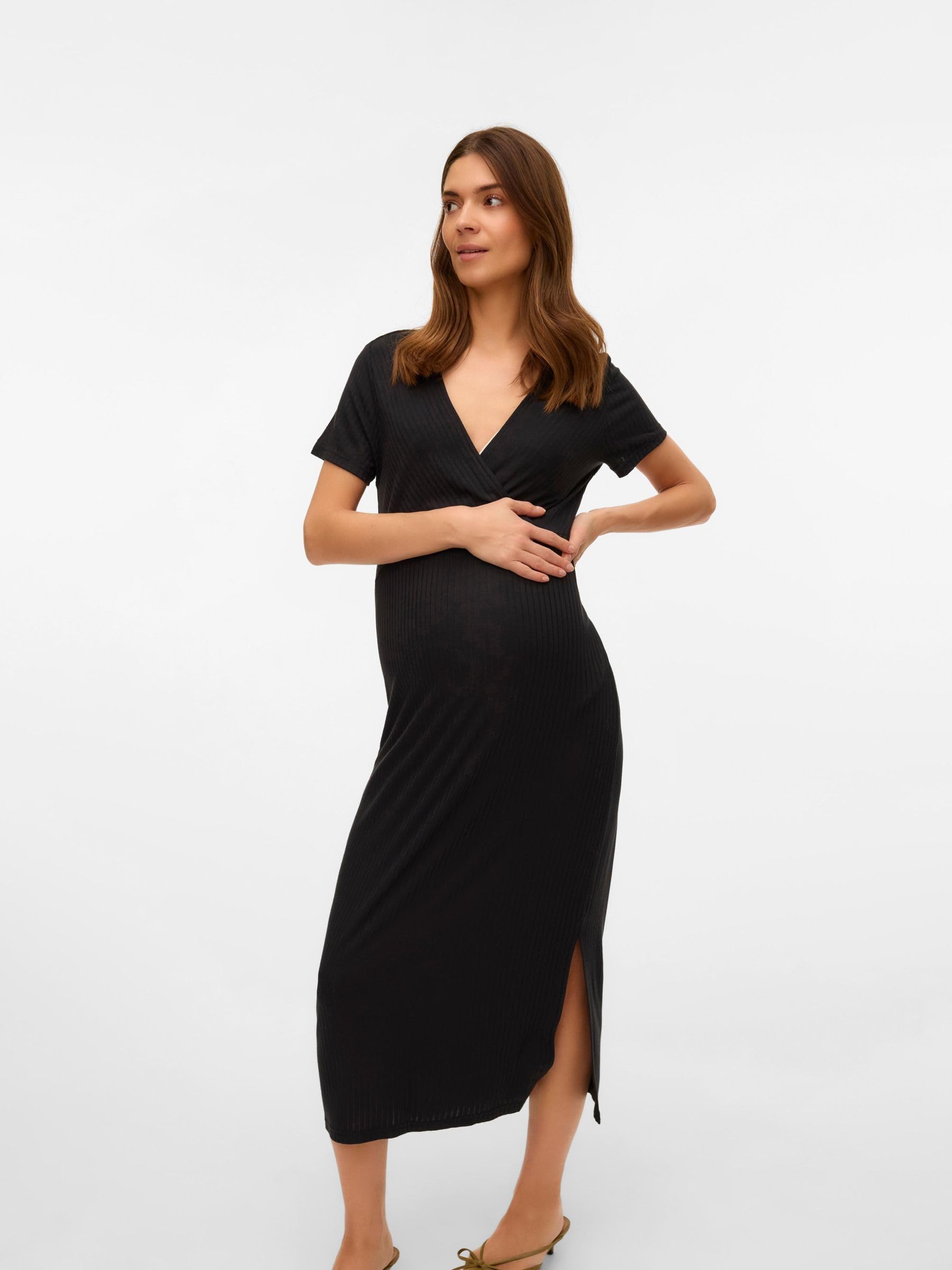 Mama.Licious Damen Mltrinity Tess Ss JRS Midi Dress 2f Noos Mltrinity Tess Ss JRS Midi Dress 2F Noos (1er Pack) | Dress