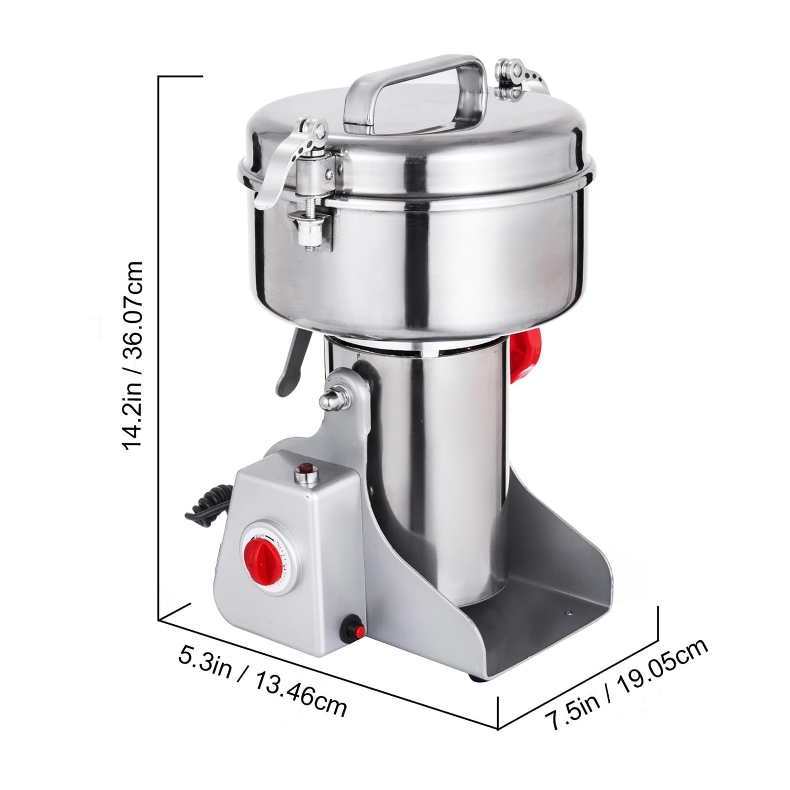 350G 750G 1000G elektryczny młynek do kawy młynek do kawy ze stali nierdzewnej do kruszenia ziół pszenicy soja proso kukurydza(Capacity 350g)