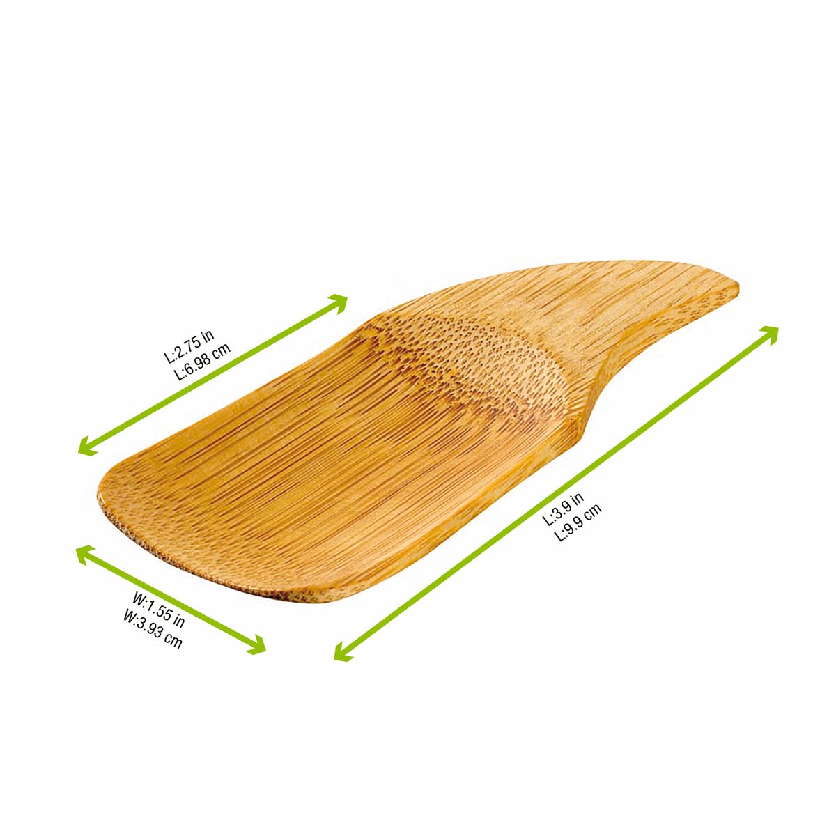 PACKNWOOD 209B Phuket - "Phuket" Natural Bamboo Spoon - Bamboo Disposable Spoons - Biodegradable & Compostable Tasting Spoons - Wooden Spoons Kitchen Utensils - (3.9" x 1.5") (Case of 144)