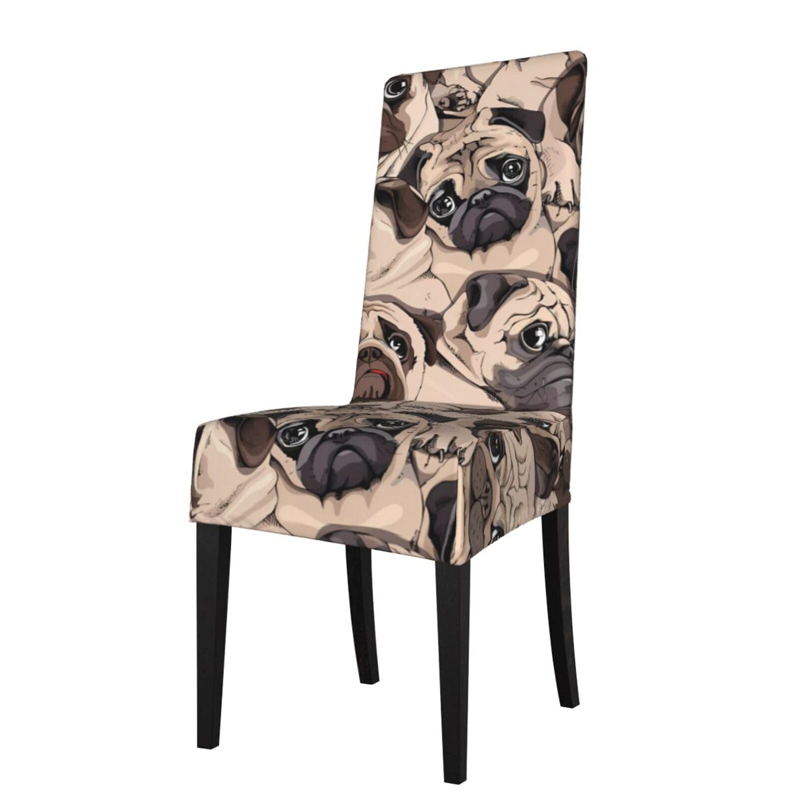 WHJSHOP dog Prints Protection Cover for Dining Chair – Stretchy & Wrinkle-Resistant Chair Throw Covers for Dining Room, Hotel, and Event Decor