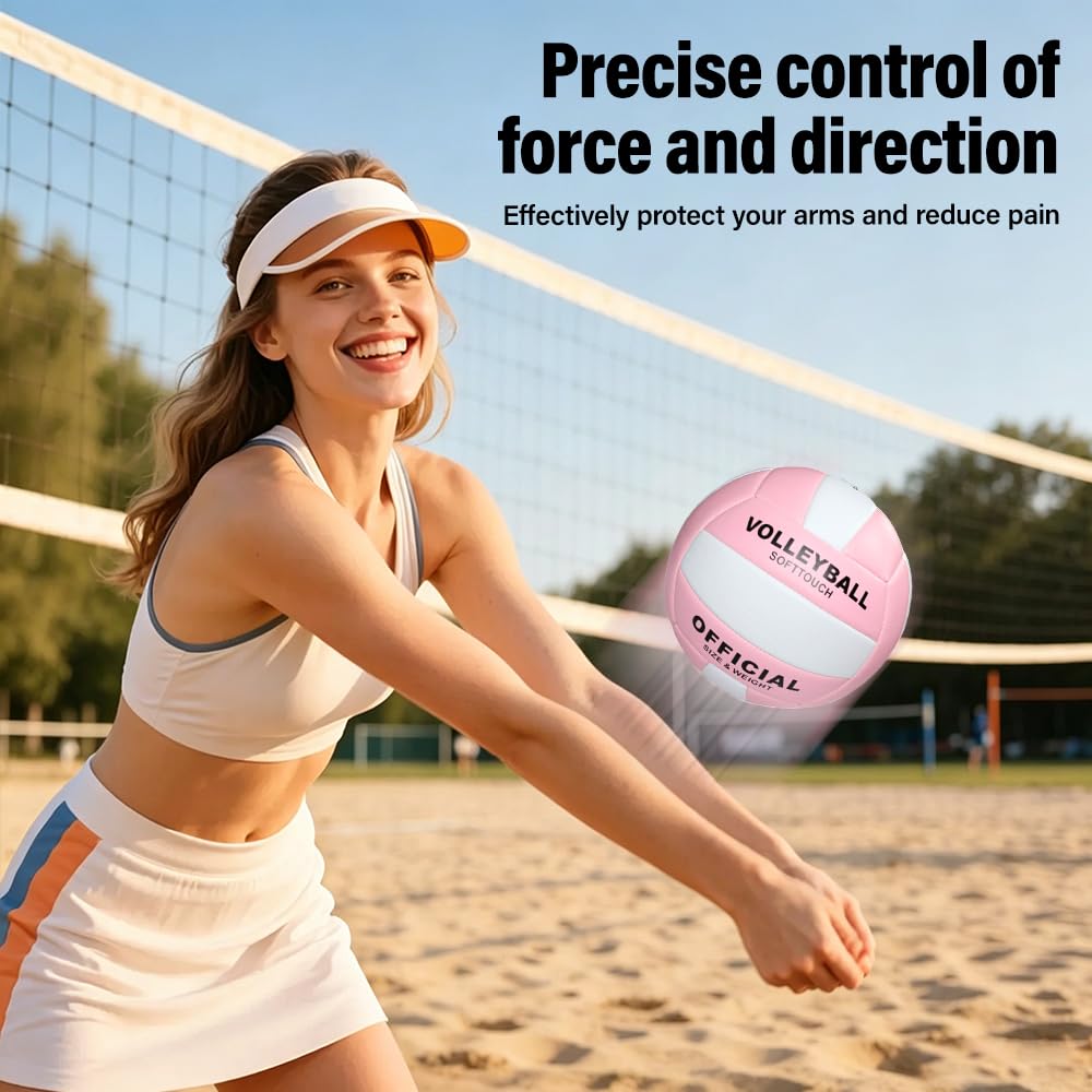 Ballon de Volley, Ballon Beach Volley Taille 5, Résistant à L’éclatement, pour Entraînement et Compétition en Salle, Idéal pour Les Piscines, Les Gymnases et Les Salles de Sport