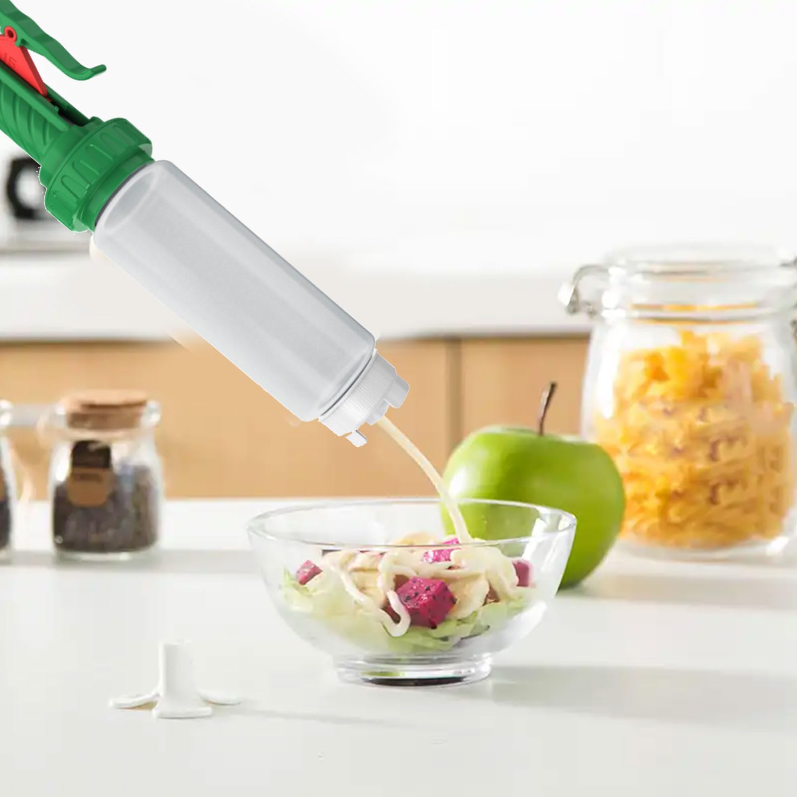 Dispenser per salsa ricaricabile, 480 ml, da appendere, per insalata, condimenti, per ristoranti impegnati