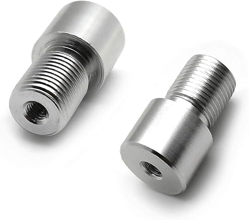 HTTMT - Adaptador de espejo de extremo de barra M6 hembra en el sentido de las agujas del reloj compatible con FZ 07 09 XSR900 SMAX [P/N: MT325-003