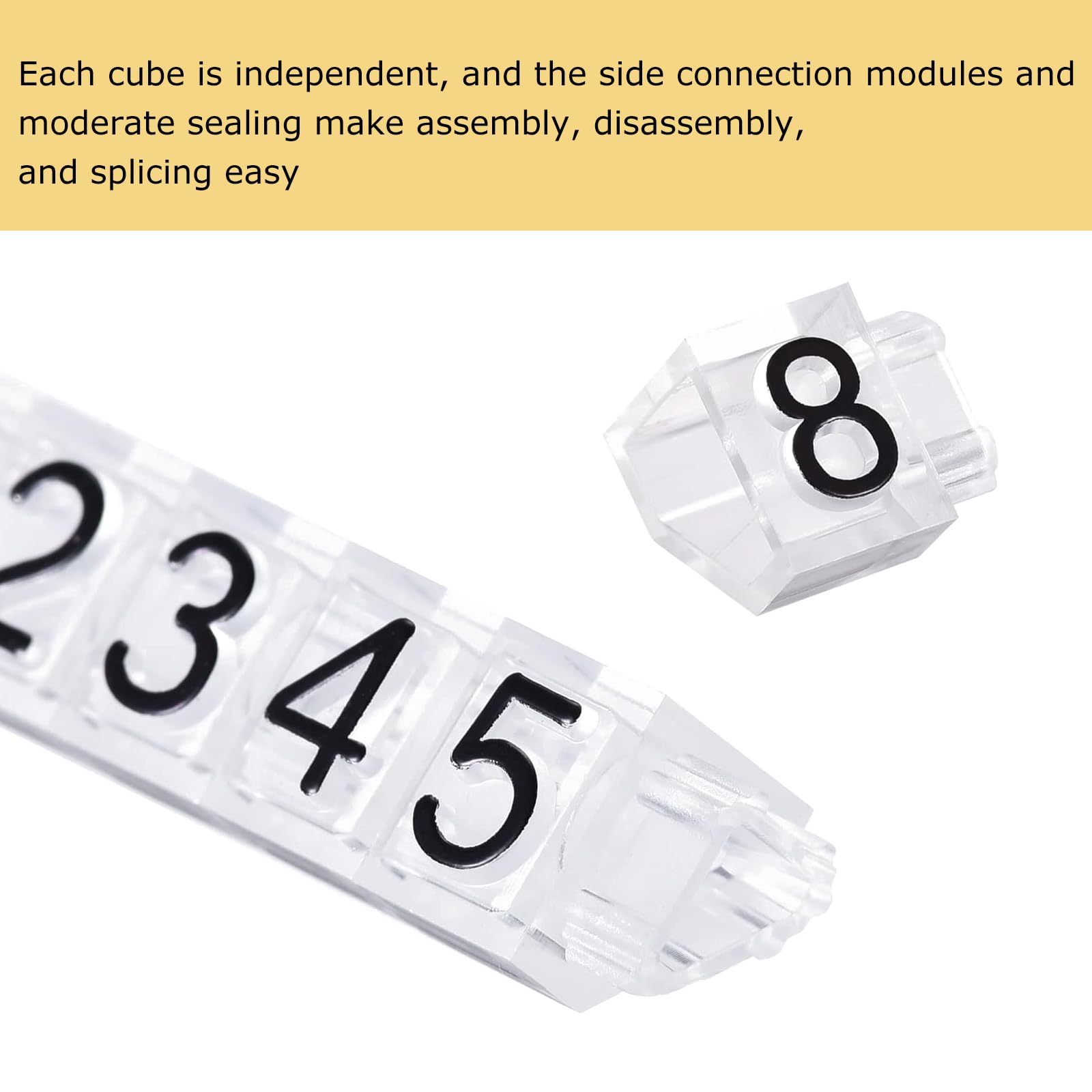 SWYSGS 10 Set Price Tag Price Display Cubes Number Adjustable Counter Stand Label Sale Price Blocks - Image 3