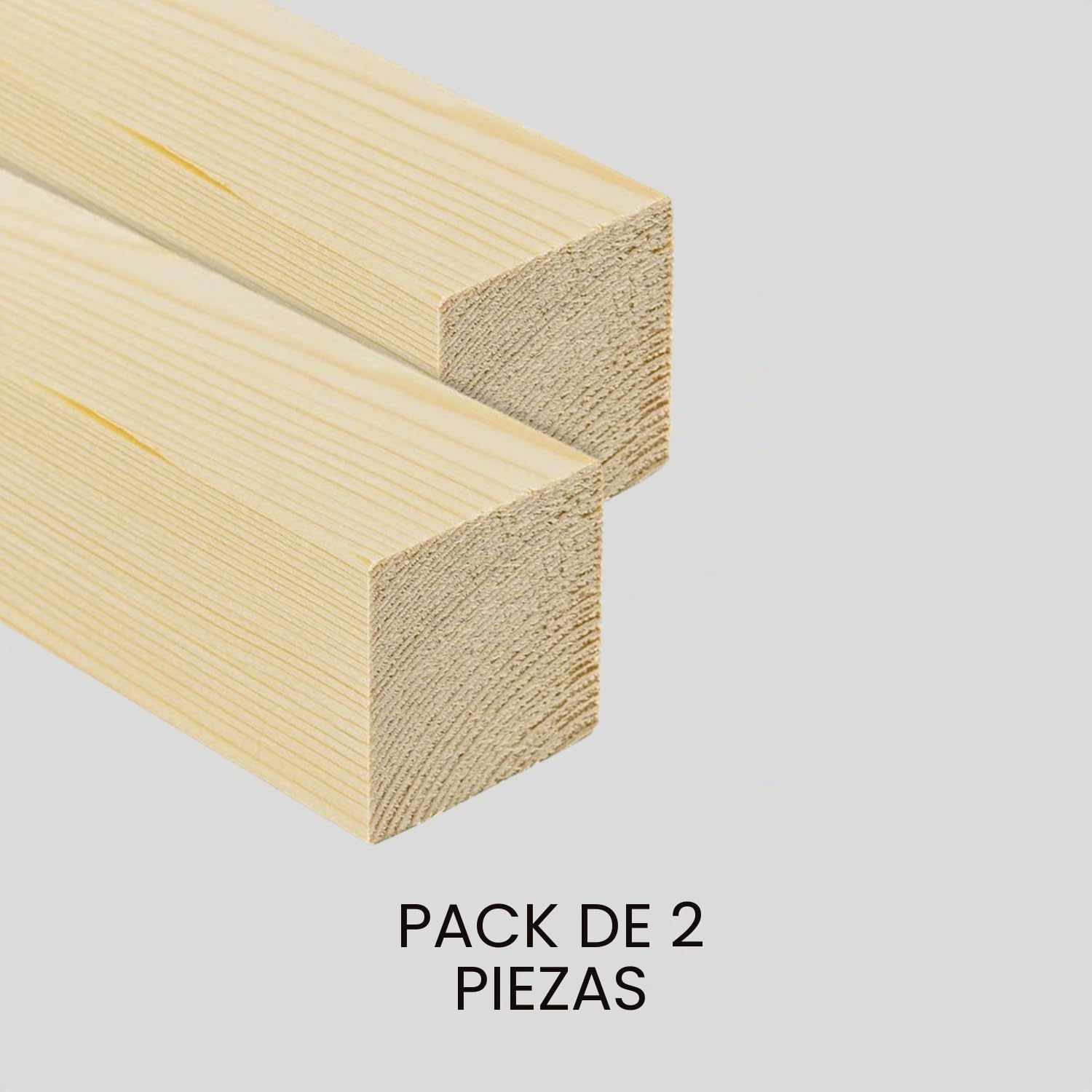 Twe - Listones de madera maciza de abeto 50 x 50 x 3 metros diferentes tamaños cepillados en cuatro lados con chaflán en aristas, fabricado en Italia, paquete de 2 unidades