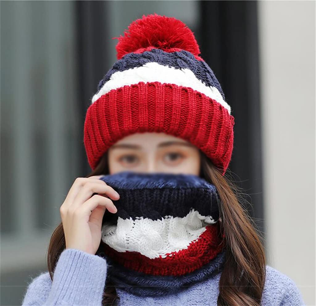 Czapka zimowa damska gruba dzianina ciepła czapka beanie na szelkach damska wiatroszczelna szwy dzianinowa czapka z dzianiny (kolor: C, rozmiar: jeden rozmiar)