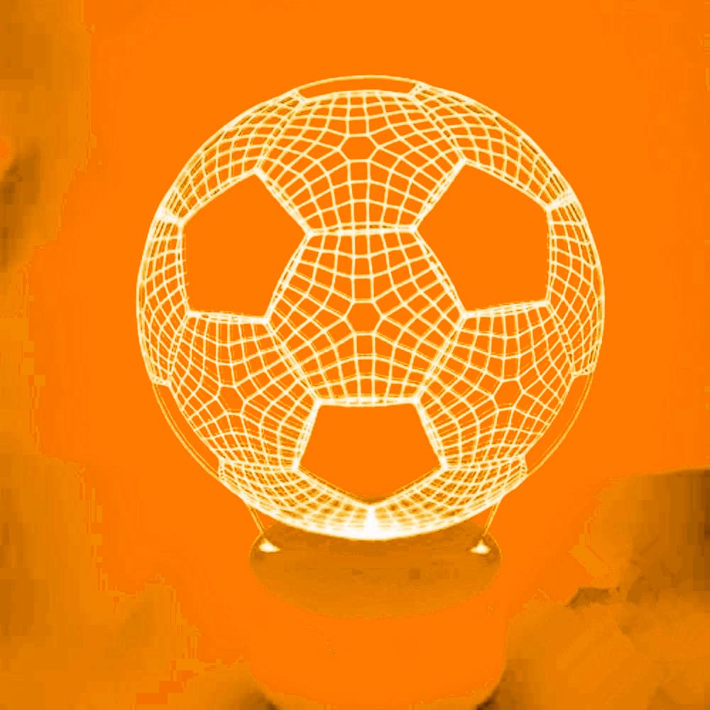 3D Rugby-Lampe – 7 Farben, Touch-Switch, USB-betrieben, Optische Illusion Nachtlicht