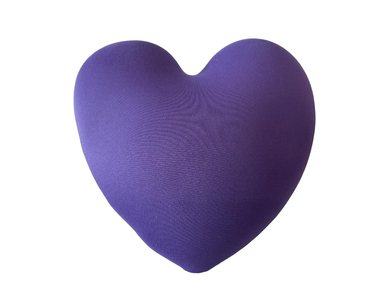 Mushy PillowsHeart Shaped Microbead Decorative Throw Pillow, Chair Cushion, Post Surgery Pillow with Super Soft Cover and Delightfully Squishy 14" x 13" (Purple)
