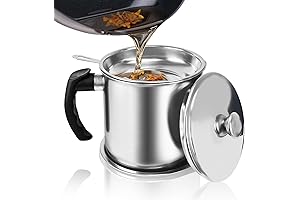 Container for Kitchen: Stainless Steel Bacon Grease Holder