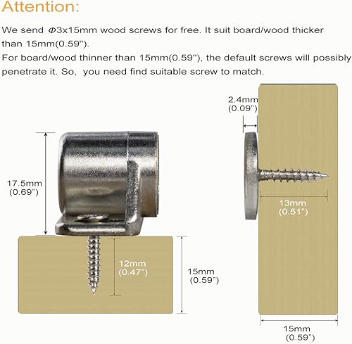 Miniatura 3 de Paquete de 8 cierres magnéticos para puerta de gabinete con imán de neodimio, pestillo magnético para gabinete, cierre magnético de hardware para
