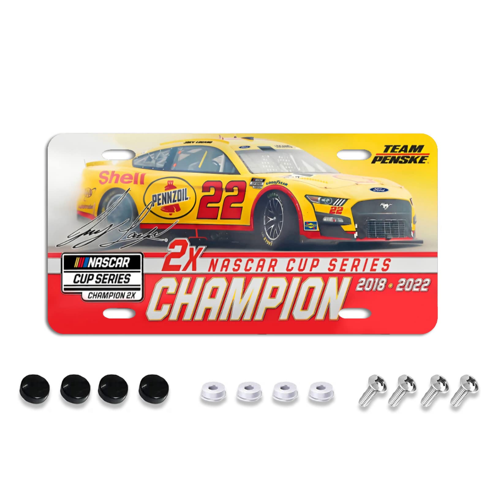 Car License Plate, Car Decorations Car Logo, Universal Bracket Accessories Frame Plate, Waterproof, and Rustproof (6x12 Inches — 4 Holes)