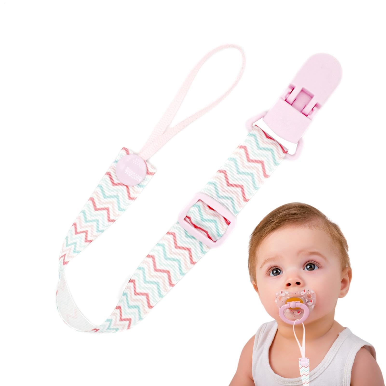 Pacifier Clip - Soother Holder with Silicone Beads | BPA Free, Adjustable Strap for Teethers, Pacifiers Toys, Safe Stylish Accessory for Adjustable and Versatile Strap — view 11