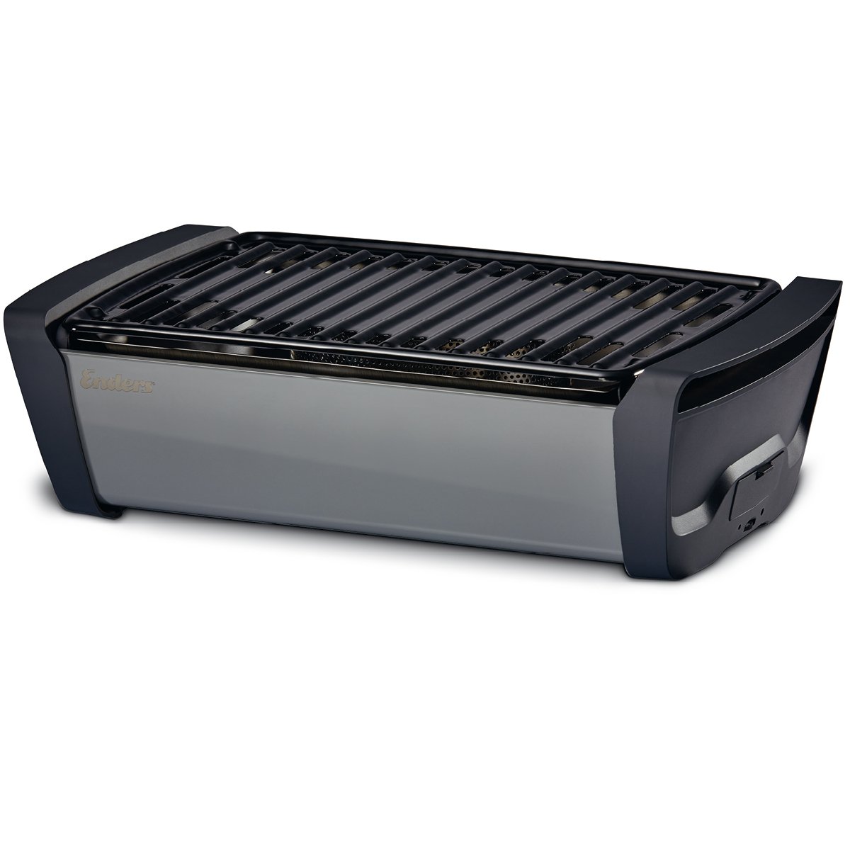 Enders Aurora Barbacoa carbon sin humo – Barbacoa pequeña con tecnología aireación, Bbq carbon con batería y conexión powerbank – Barbacoa de carbon para balcón, picnic y camping Gris #1364
