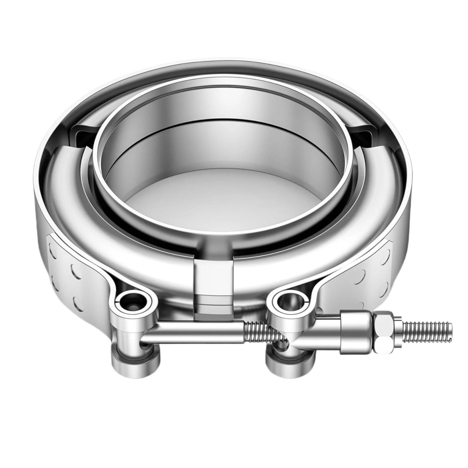 Opaska uszczelniająca wydech Zestaw zacisków ze stali nierdzewnej w kształcie litery V 1,5-5 cali do wydechu Intercooler Turbo Downpipe(3.25inch 82mm)