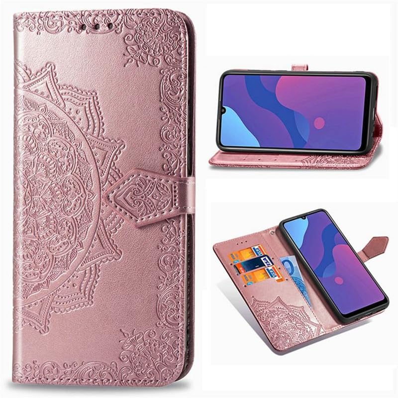 Image of ClickCase Queen Series for Oppo Reno 15 5G Leather Flower Embossing Wallet Flip case Magnetic Closure Flip Cover for Oppo Reno 15 5G (Rose Gold)