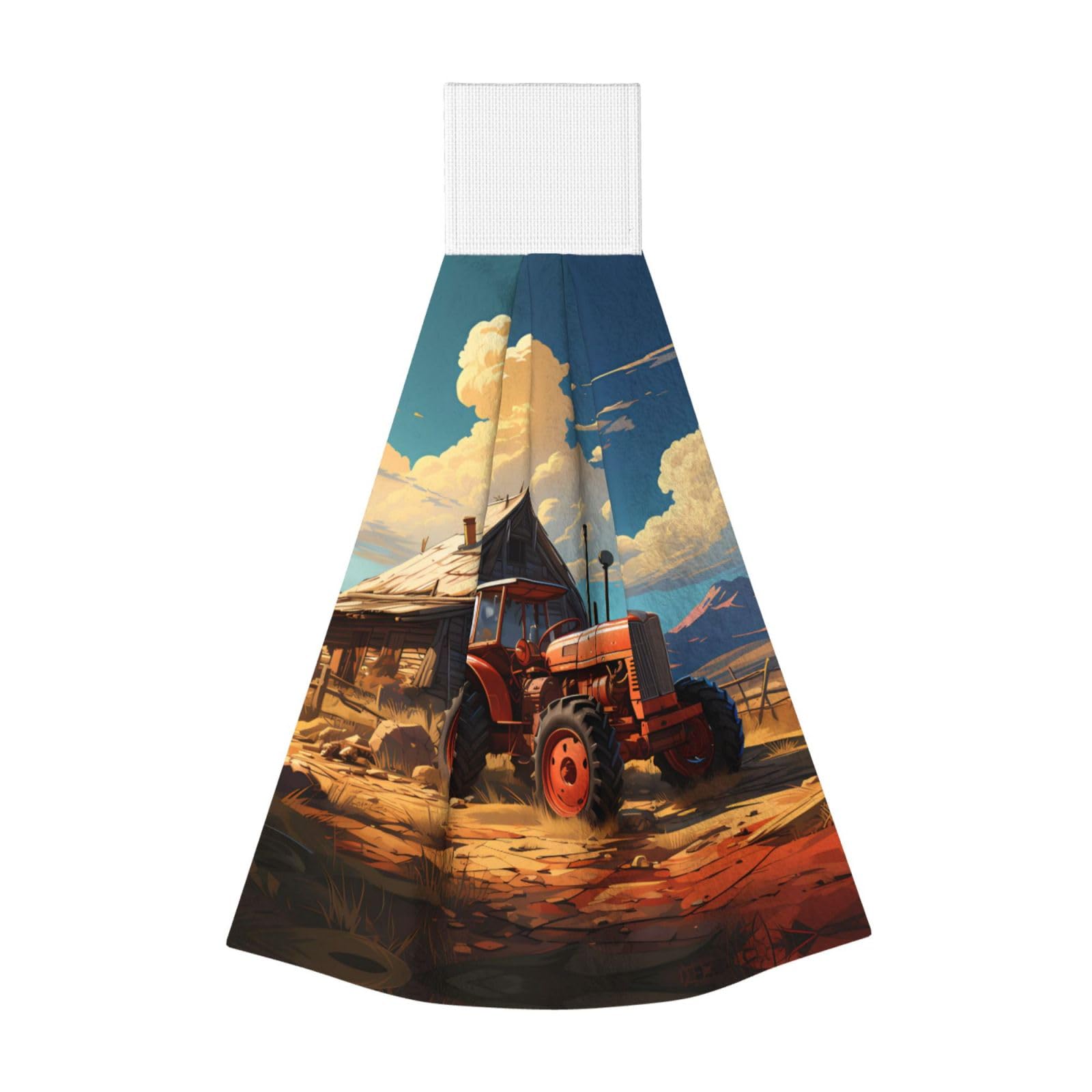 Farm Red Tractor Highly Absorbent Dish Towels Soft Coral Fleece Wipe