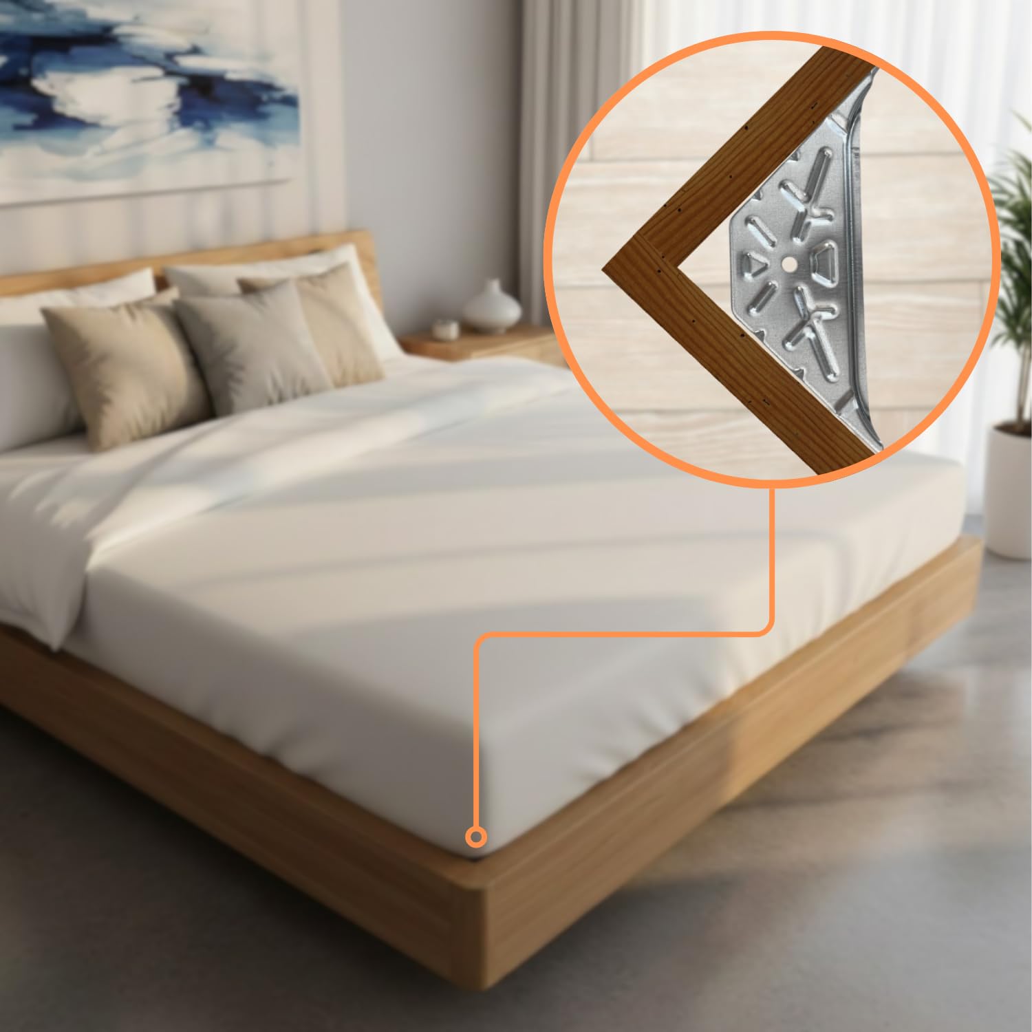 EVOTRADE Staffe Angolari Letto Acciaio Confezione 4 Pezzi Tipo B
