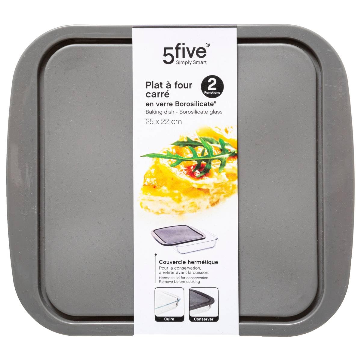 5five - plato cuadrado de silicona 22cm "keepeat