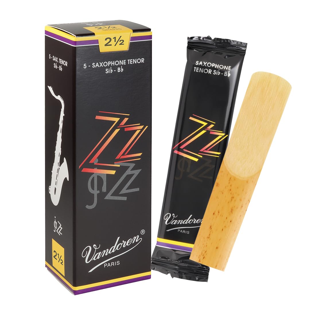 Vandoren ZZ Tenor Saxophone Reeds - Box of 5 - Strength 2.5