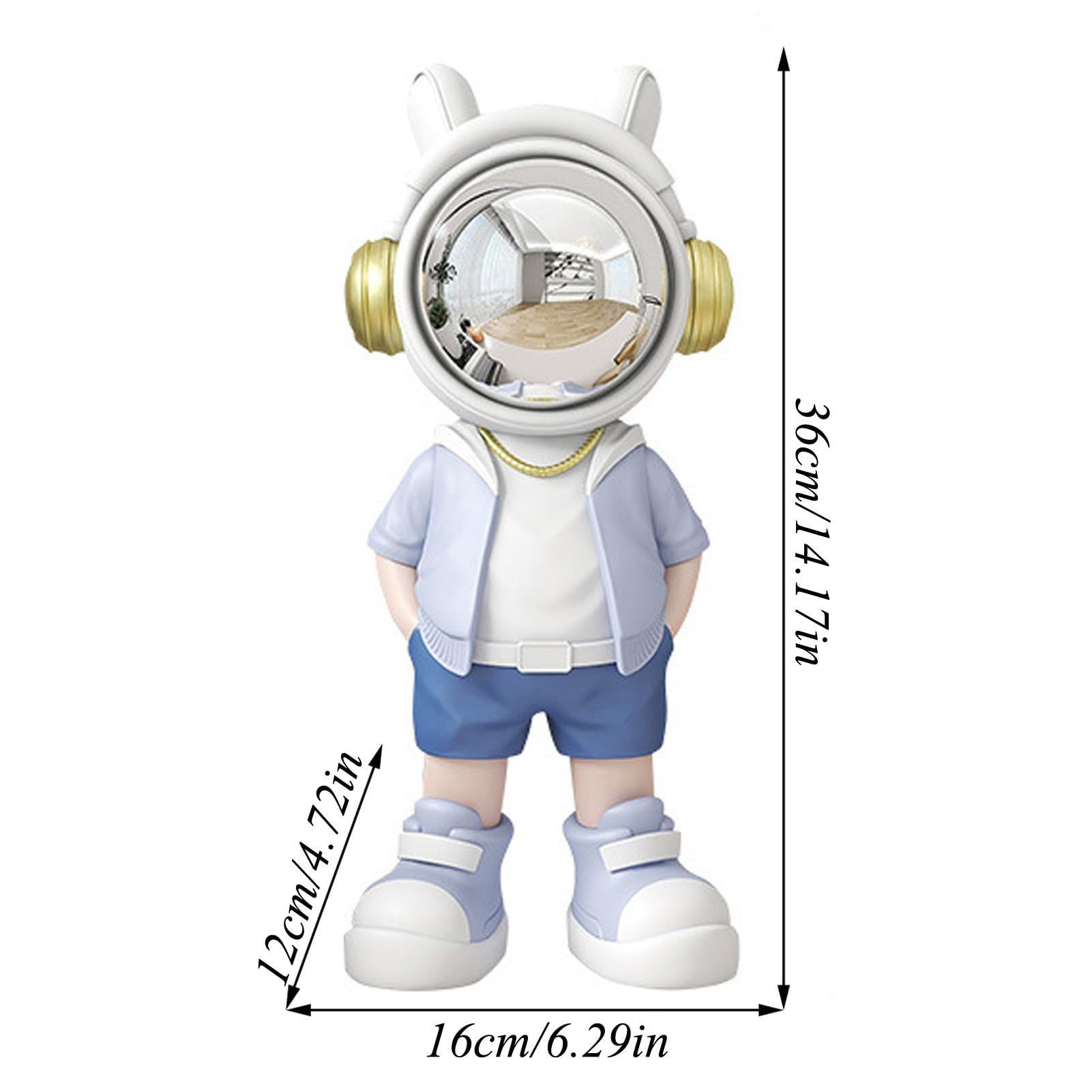 E,M, figura de resina de astronauta, estatua de astronauta, decoración de astronauta, escultura para decoración del hogar, figura de hombre espacial, decoración versátil del hogar para