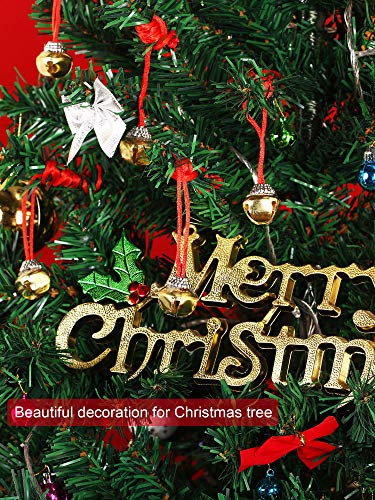 60 Packs Christmas Bell Necklace Large Colorful Christmas Bell Necklace for Women Boys and Girls (Gold)3