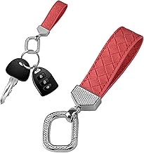 Porta-chaves para chaves de carro | Porta-chaves de carro em couro verificado | Porta-chaves de carro com fechadura em ferradura de liga e pingentes de bolsa, decoração de carteira para SUV, Ghores