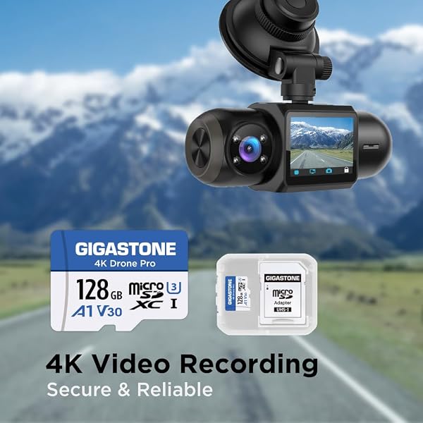 GIGASTONE Scheda Micro SD 128 GB, 4K Drone Pro, MicroSDXC per Wyze Cam, Telecamera di sicurezza, Drone DJI o Action Cam, Registrazione video 4K, UHS-I U3 A1 V30, 100 MB/s, con adattatore - 5