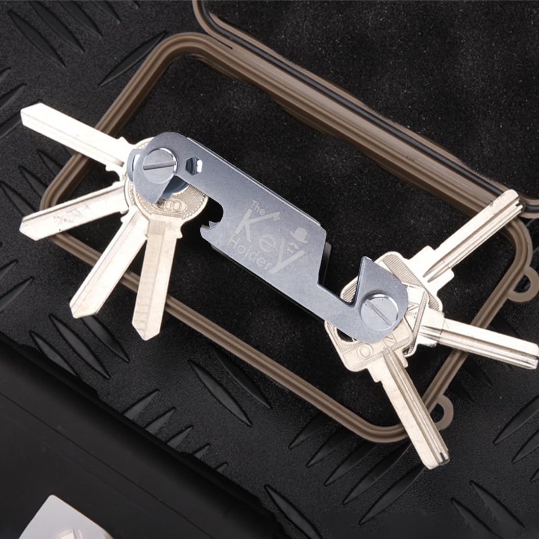 Portachiavi Organizzatore Compatto - Fino A 12 Chiavi Con Apribottiglia E Supporto Telefono