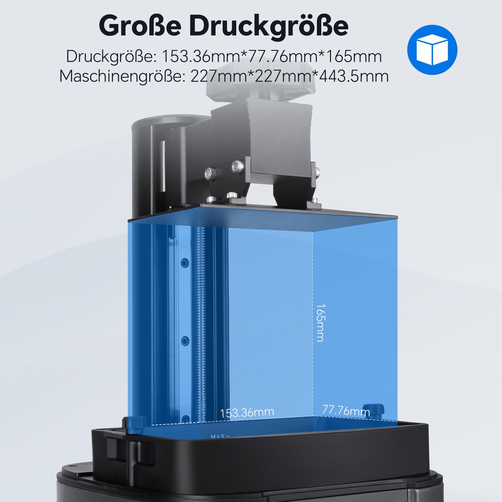 ELEGOO Mars 4 Ultra Resin 3D Drucker mit Luftreiniger 6.7 Zoll Ultra 9K Monochrom LCD Höherer Auflösung und Großem Druckvolumen, Großer Druckgröße von 156.36mm*77.76mm*165mm