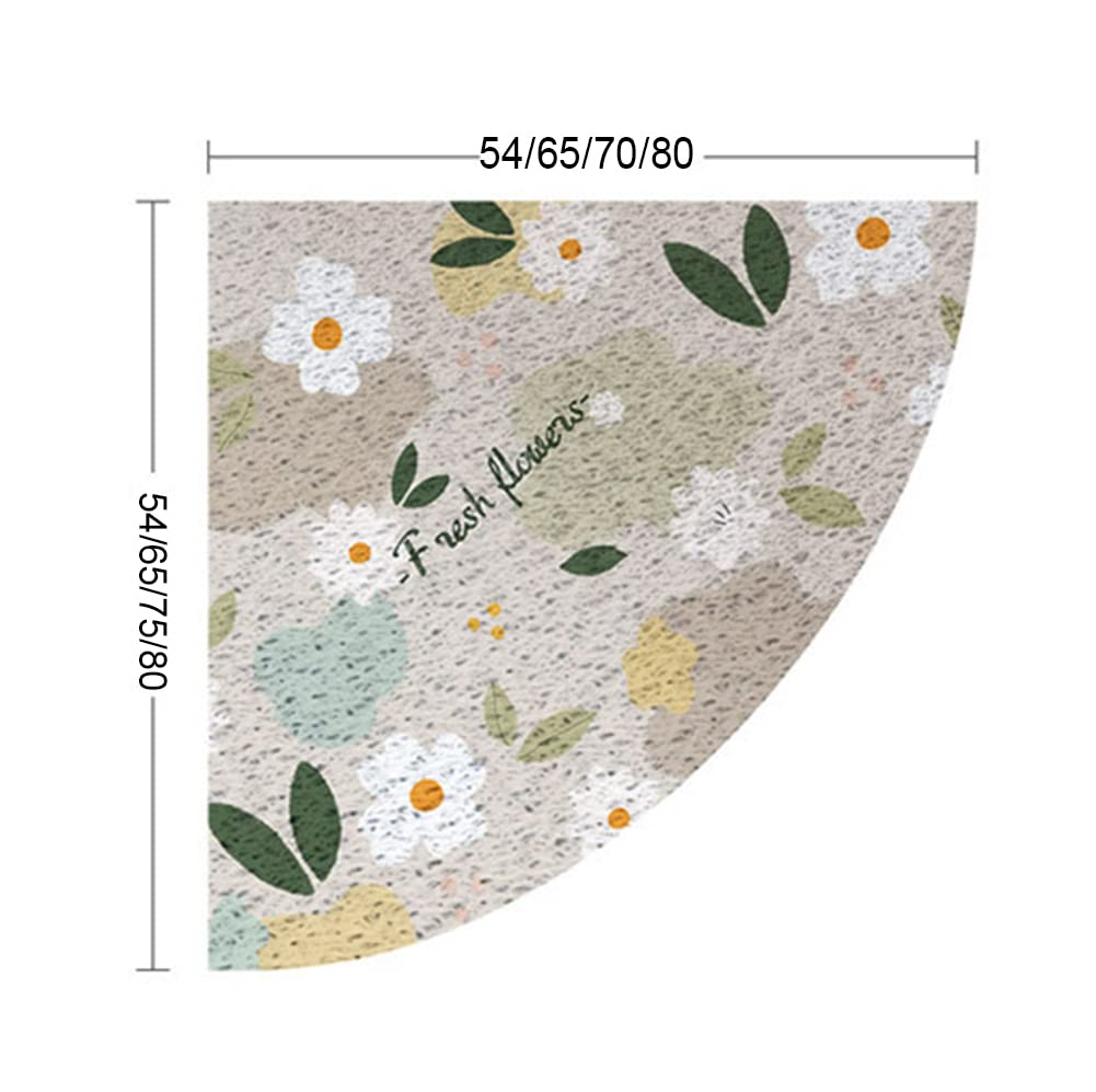 Avvrel Tapis De Douche, Tapis De Douche D'angle Antidérapant En Luffa, Anti- Moisissure, Anti-bactérien, PVC, Tapis De Bain, Drain Rapide, Tapis De Douche (54 X 54 Cm, Beige