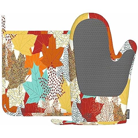 Mxocom Autumn Silicone Oven Mitts Set Cover