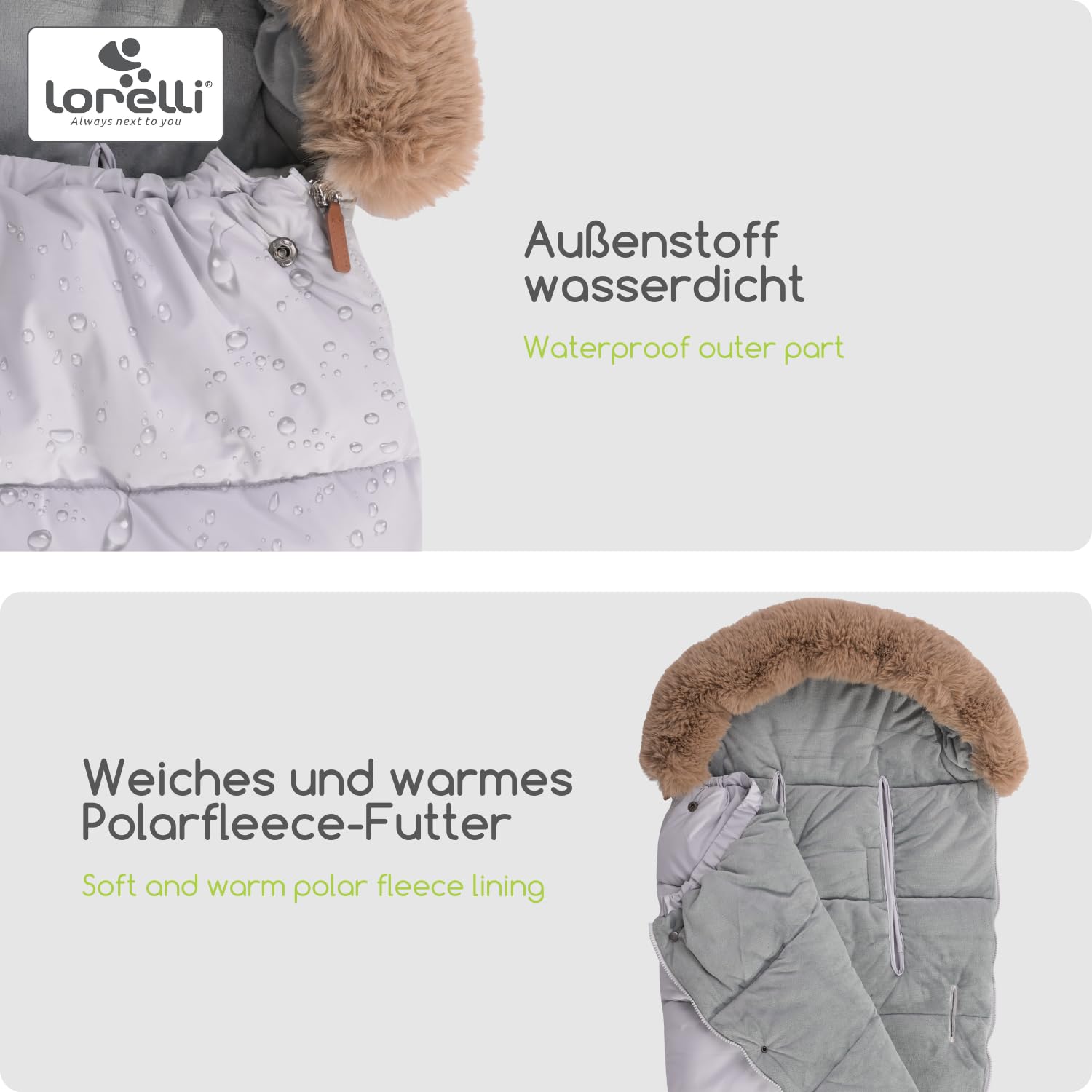 Lorelli Sacco Caldo Universale Per Passeggino Black Thermo Stroller Black (Grigio)