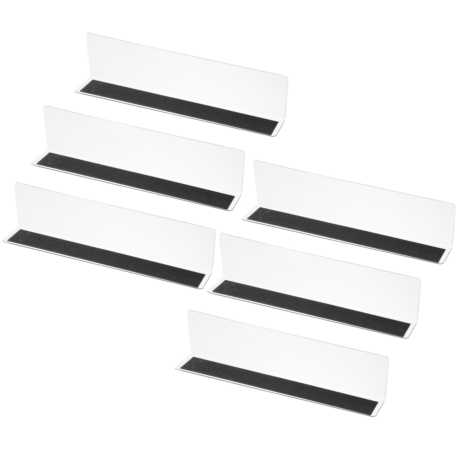 PATIKIL 6 Pack Shelf Dividers for Closet Organization, 250 x 30 x 60mm Acrylic Magnetic Closets Separator Kitchen Cabinet Shelves Under Bed Blocker for Bedroom Kitchen Office, Clear