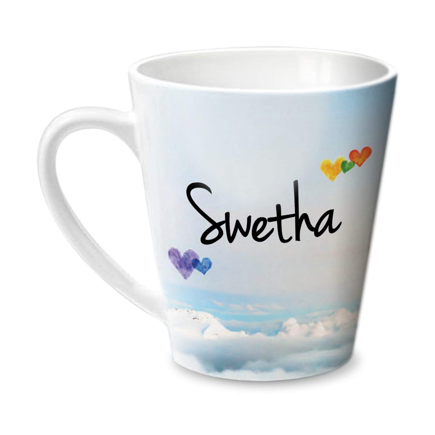Hot Muggs® Simply Love You Swetha Conical Personalised Name Ceramic, 315ml, 1 Unit