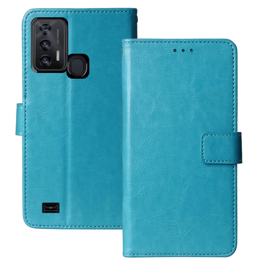 Dingshengk Blu Scuro Custodia in Pelle Flip Case Protettiva Cover Skin Wallet per Oukitel C17 PRO 6.35