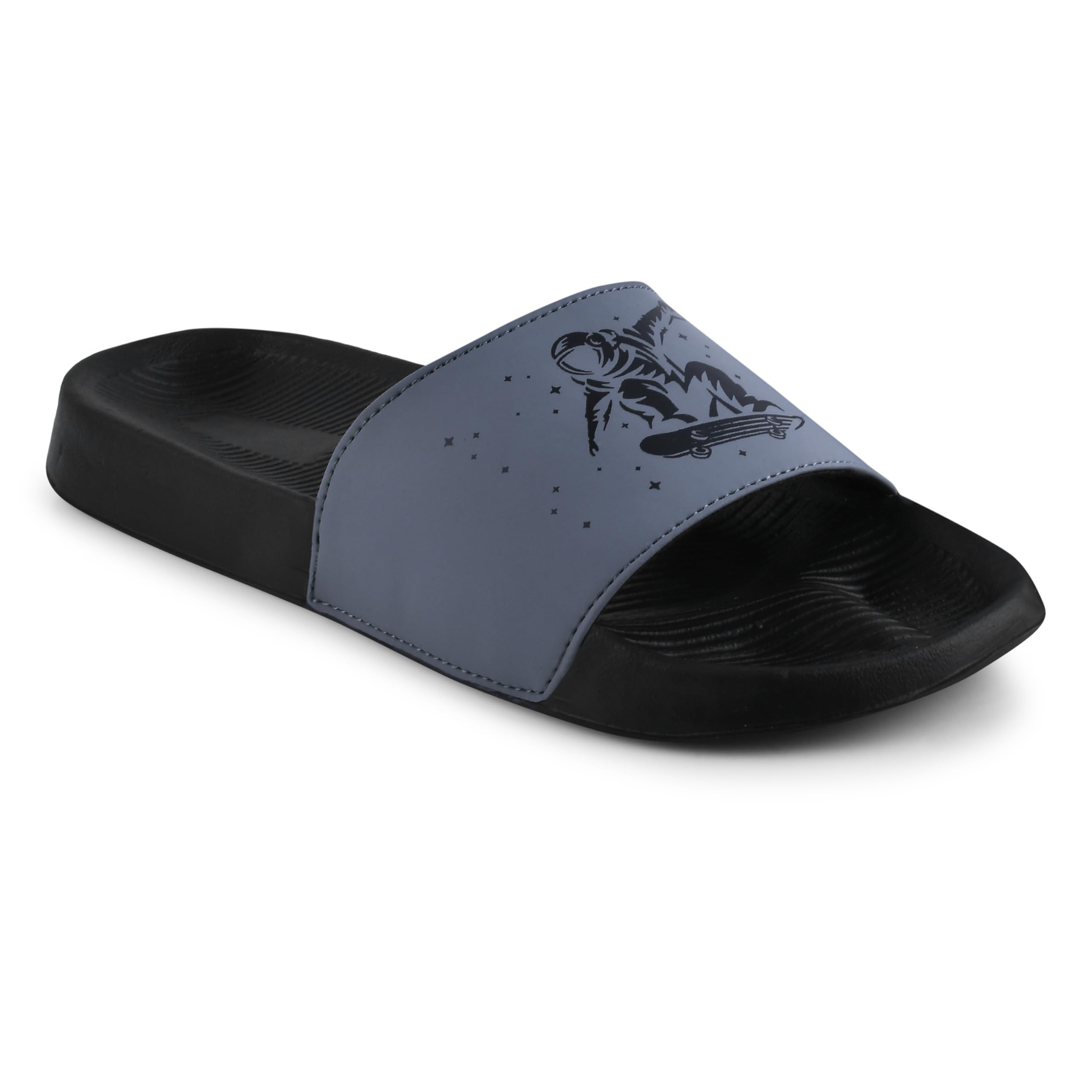 Sliders Grey, Black, White Stylish Flip Flop & Slippers-image-30