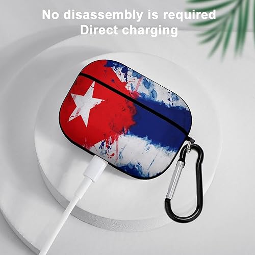Miniatura 5 de Funda para AirPod Pro de la bandera de Cuba vintage con llavero, carcasa rígida para Airpods, accesorios para la piel