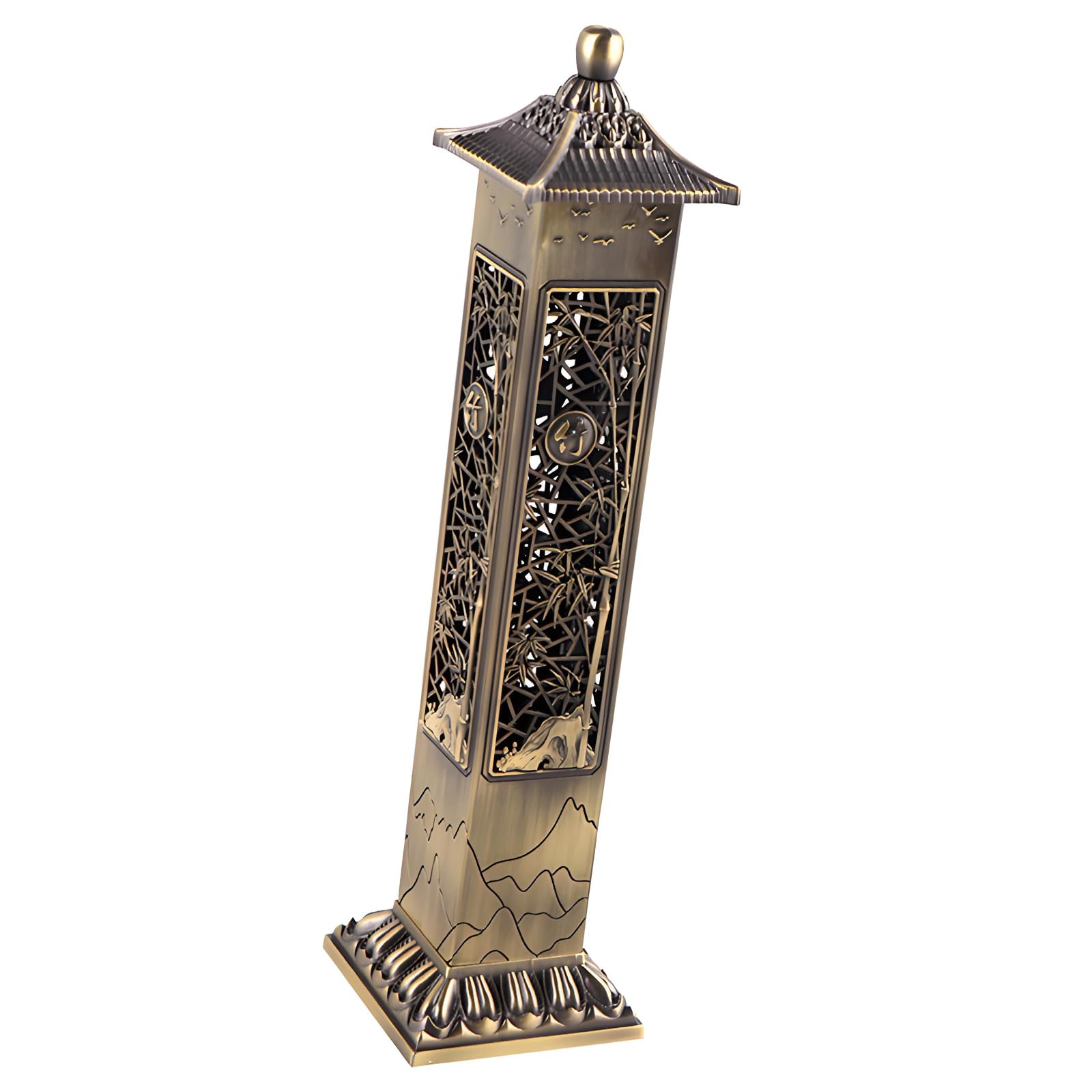 our fave Antique Hollow Pattern Incenses Holder Metal Vertical Censers Incenses Burners for Stress Relief and Meditations Oriental Censers