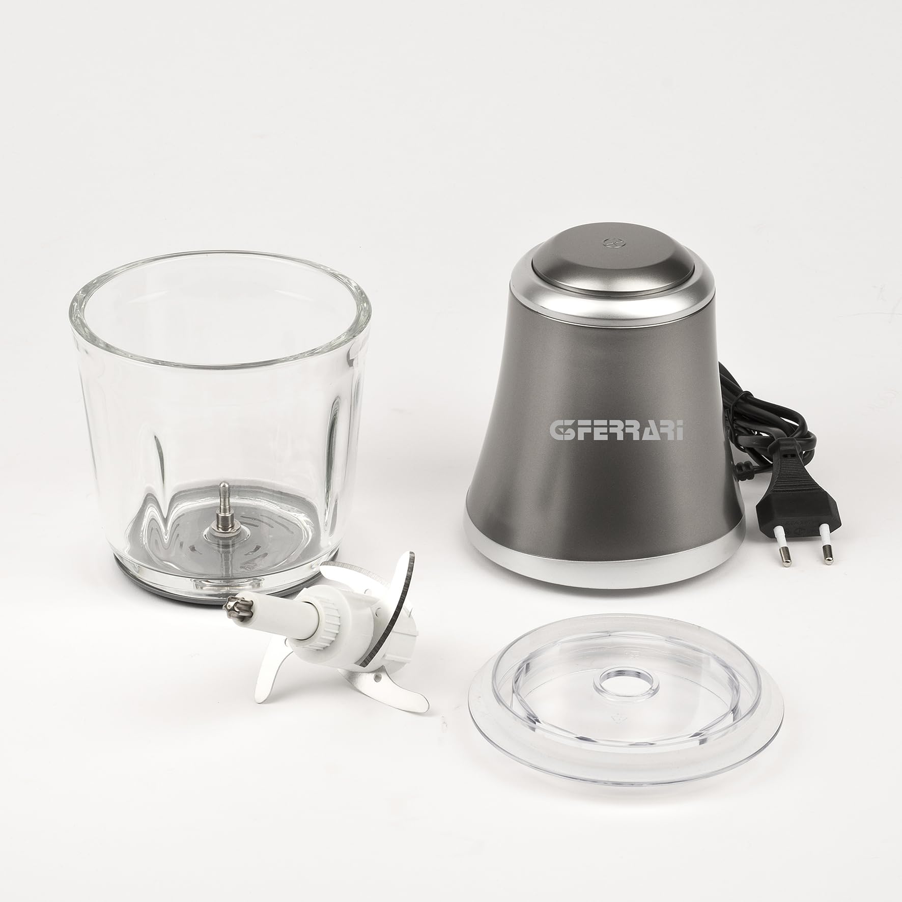G3 Ferrari G20163 Tritatutto Vetromix, 500W, Bicchiere in Vetro 500 ml; 4 Lame INOX, Funzionamento Pulse, Base Antiscivolo in Silicone, Completamente Smontabile, Facile da Pulire, Silenzioso