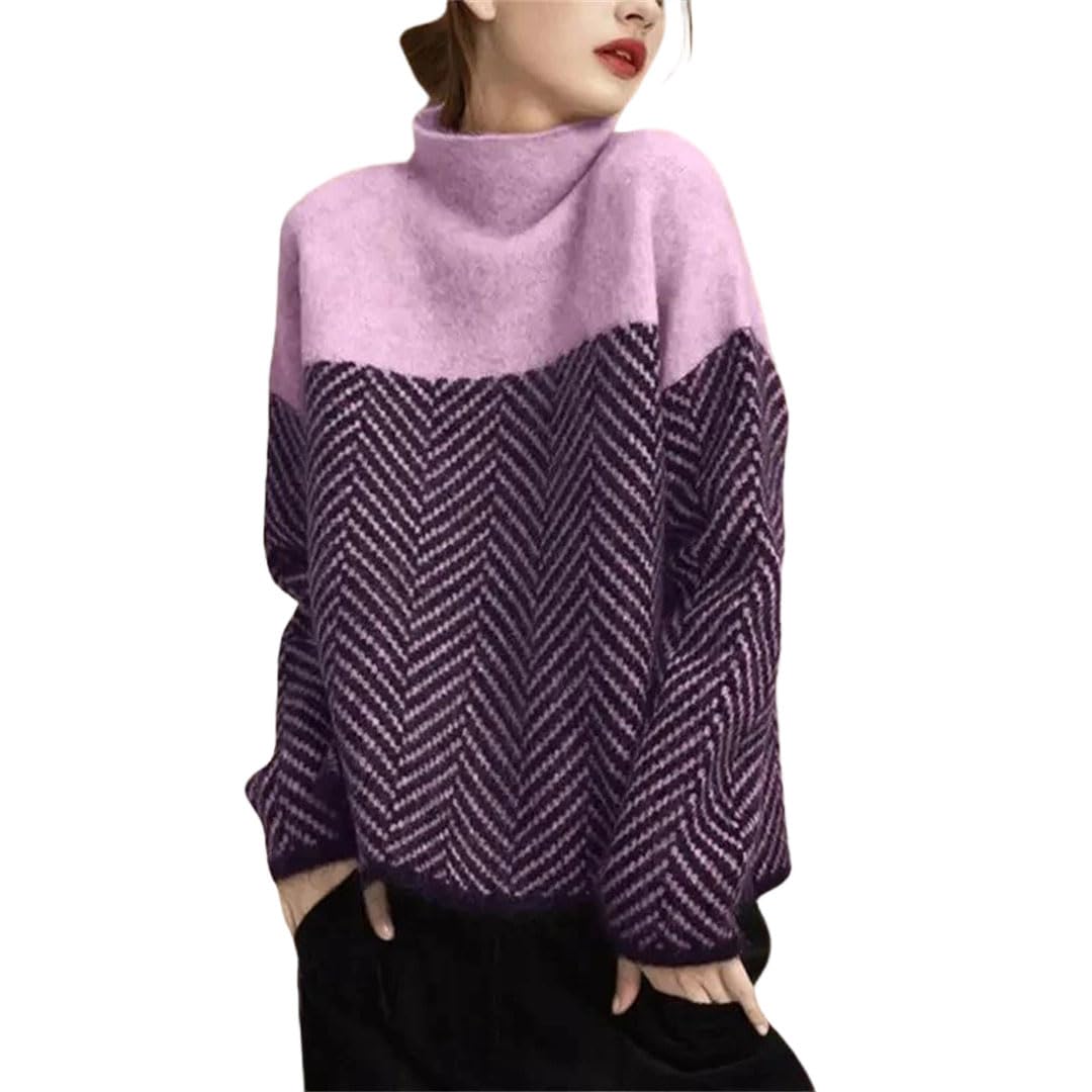 Womens Thickened Collar Loose Inner Wear Winter Warm Slimming Winter Pullover Sweater