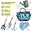 Gardening Set, Tool Kit, for Kids, STEM, Includes Tote Bag, Spade, Watering Can, Rake, Fork, Trowel and Gloves (Camo Quest)