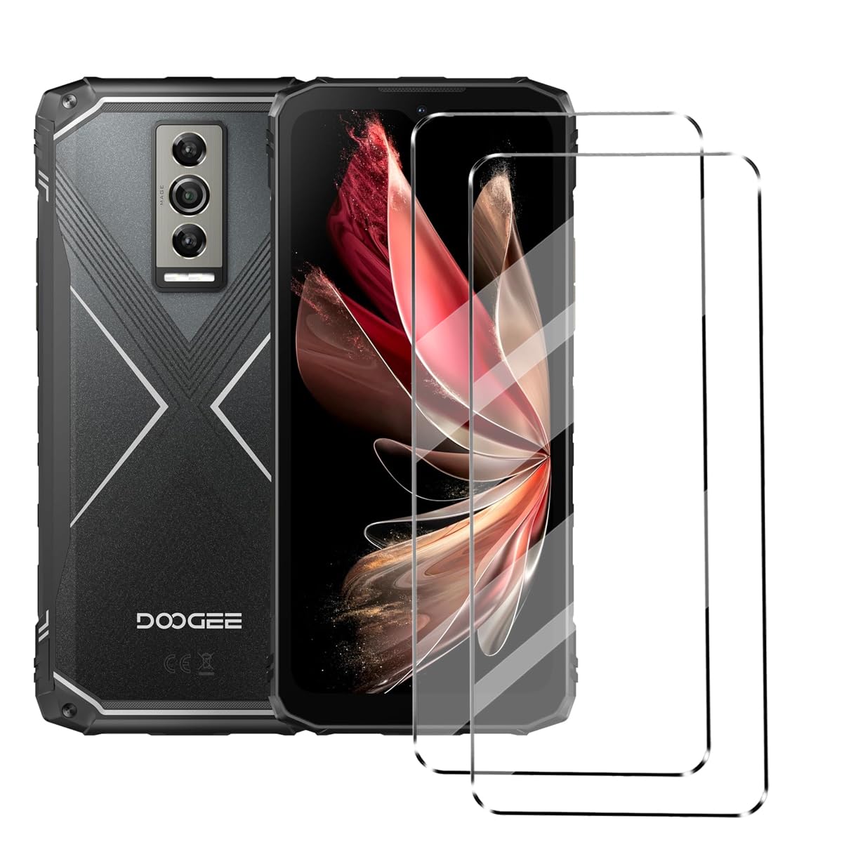 Doogee N55 Coque Verre Trempé HuiYouMY Pour Doogee Blade 10/Pro/Ultra - Protection Complète Portefeuille Doogee Blade 10 - Foto 2