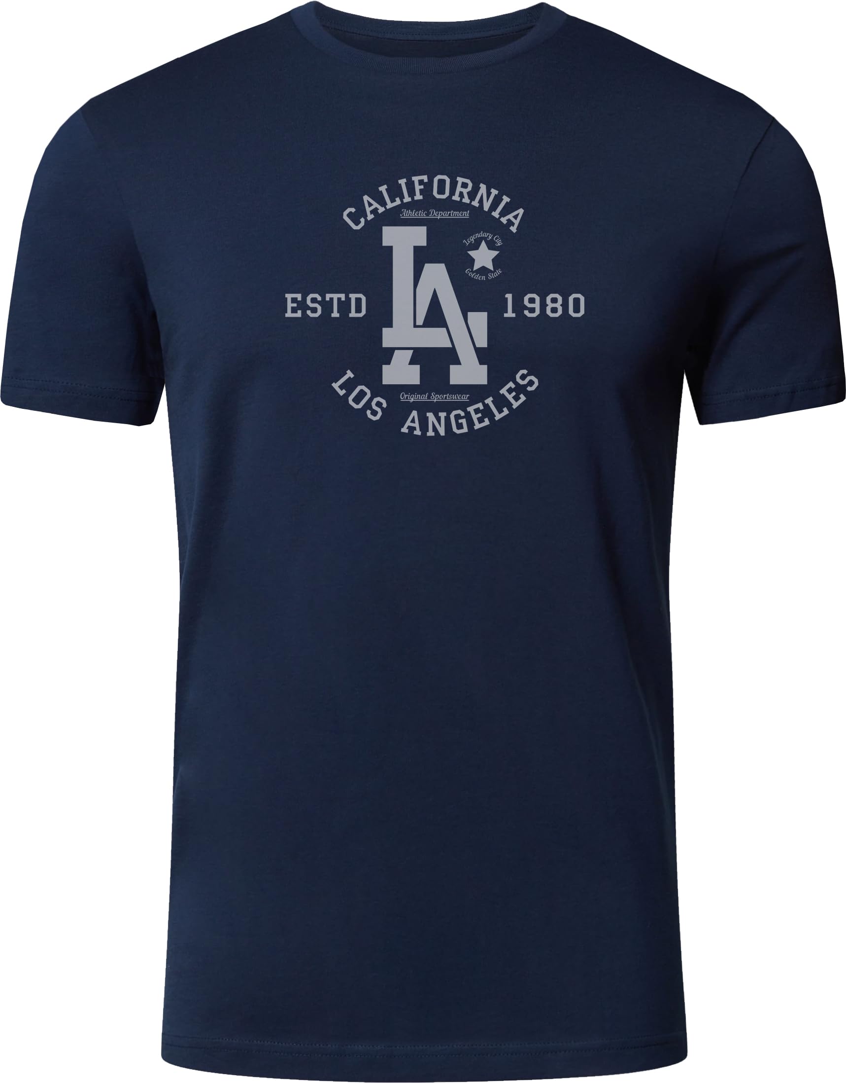 FULL TIME SPORTS Pack de 4 Camisetas Estampadas Hombre, Manga Corta, 100% Algodón, PRINT-001