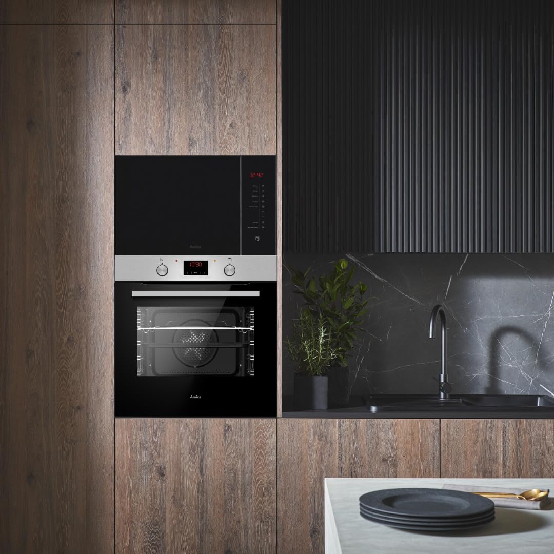 Amica ABE 9430 E Einbaubackofen mit Umluft Edelstahl Timer XXL-Garraum Wasserdampf Reinigung