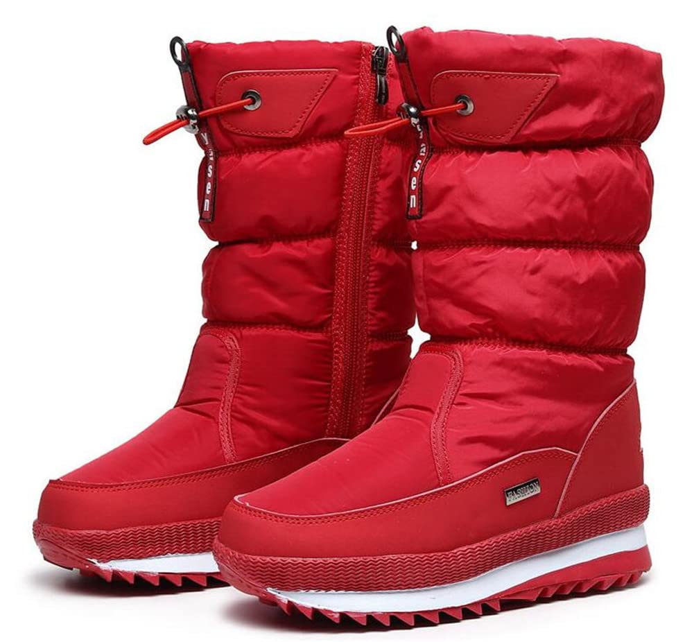 Botas de Nieve para Mujer con Cremallera Invierno Construido para la Comodidad, Invierno II Botas Impermeables Forradas de Piel Frosty Warm Antideslizante