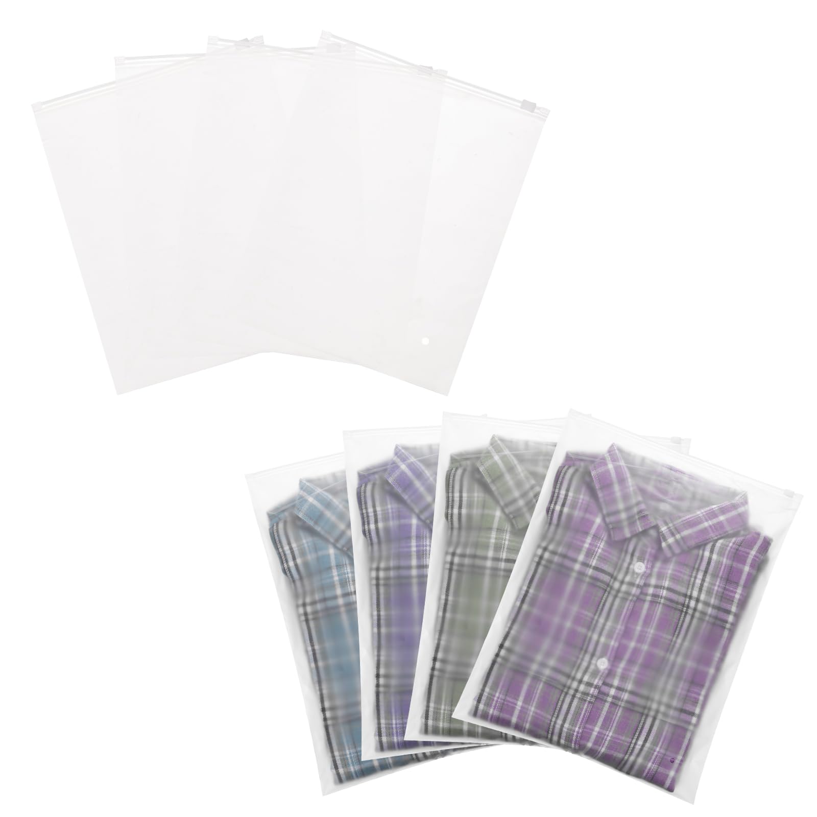 Sac de voyage en plastique givré poly PATIKIL 15 x 20cm stockage rangement