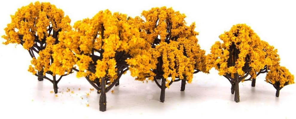 Kisangel Model Scenery Landscape Trees 3.14 Inch Miniature Trees for Model Train Layouts and DIY Craft Projects 20 Pcs Table Trees with Flowers for Hobby Building - Image 3