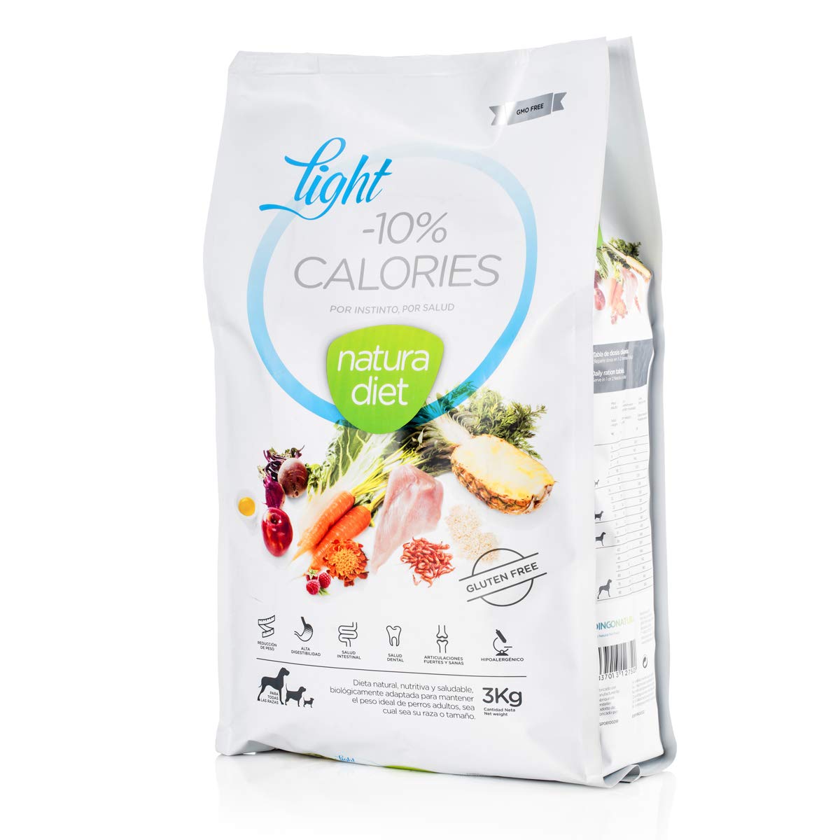 Natura diet Light -​10%calorías 3 kg Alimento Natural seco.