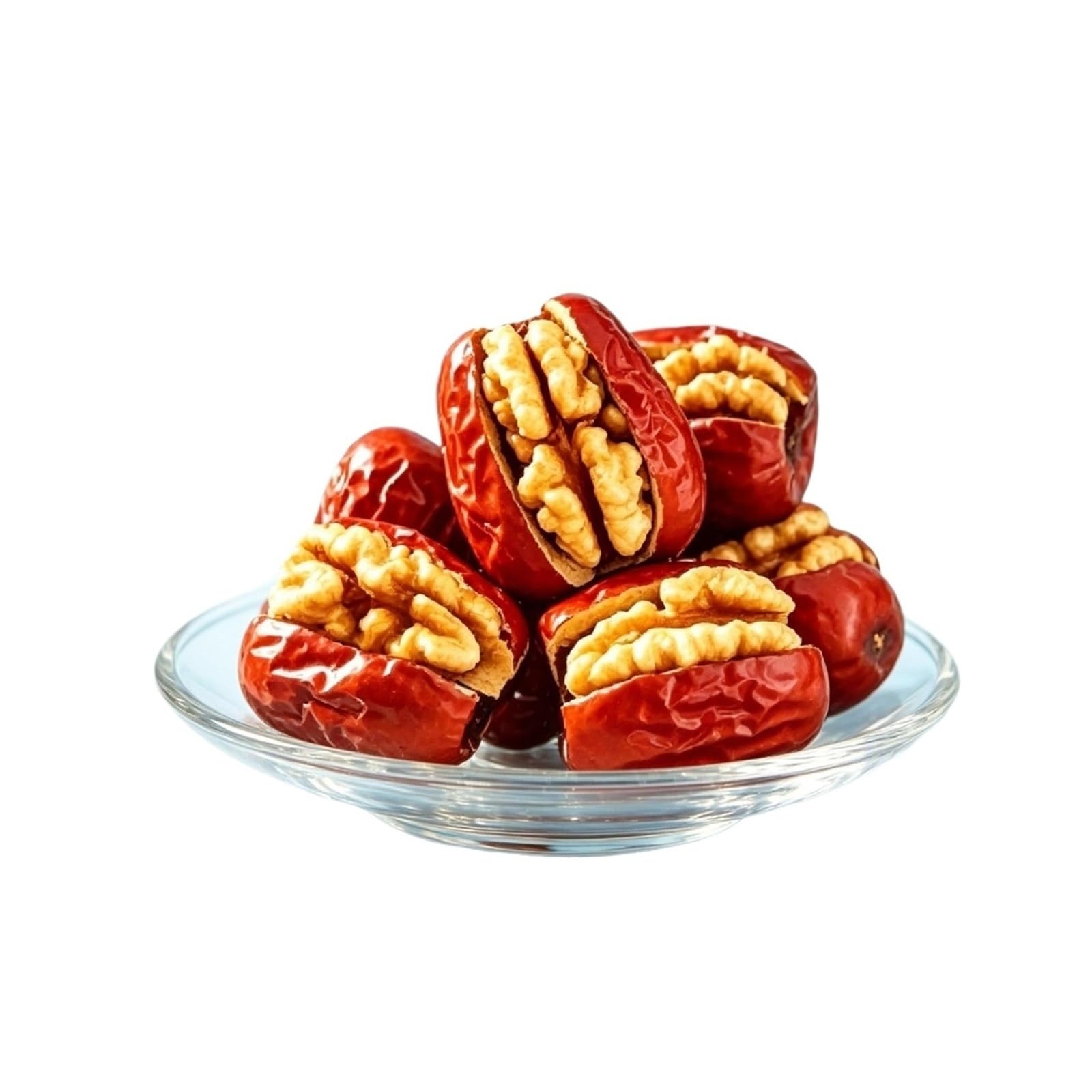 500 G De Dátiles Rojos Rellenos Con Nueces, Con Una Textura Delicada, Suave Y Masticable, Refrigerio De Nueces Nutritivo Y Cuidadosamente Seleccionado