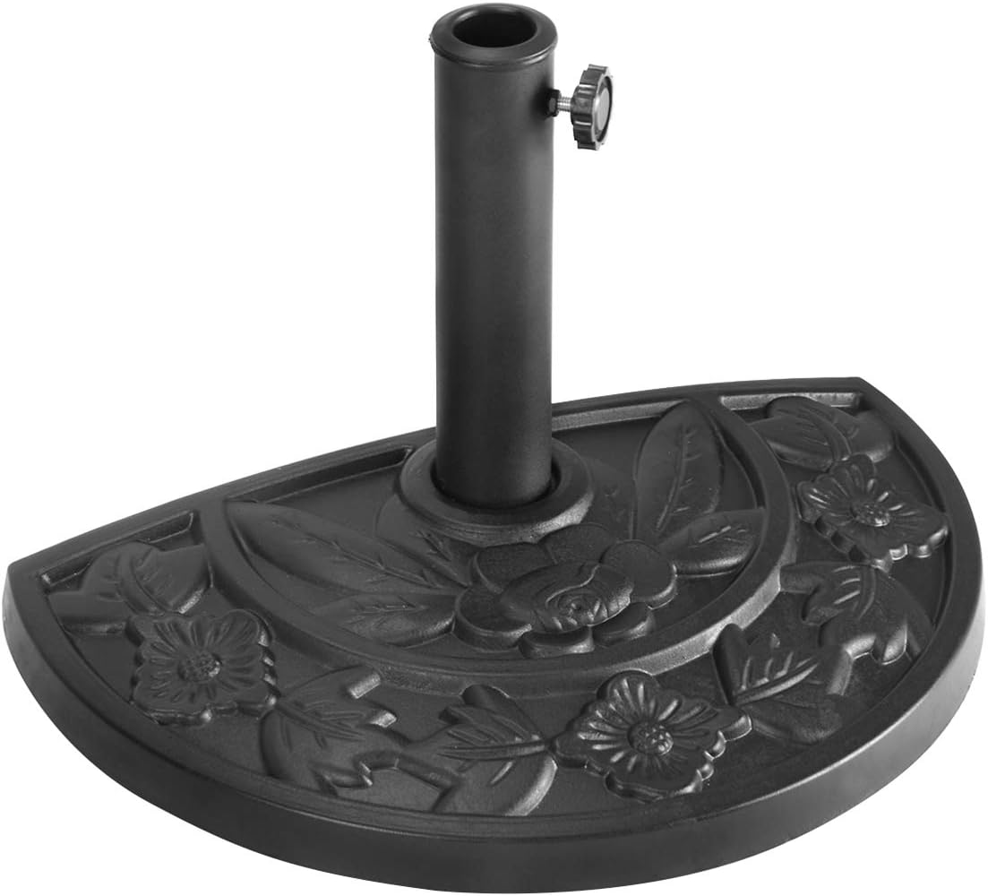 Giantex 20" Outdoor Patio Half Round Umbrella Base Stand